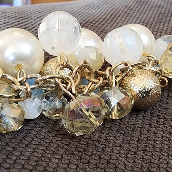 Etsy Vintage Gold Tone Beaded Cha Cha Style Bracelet - Picture 12 of 13